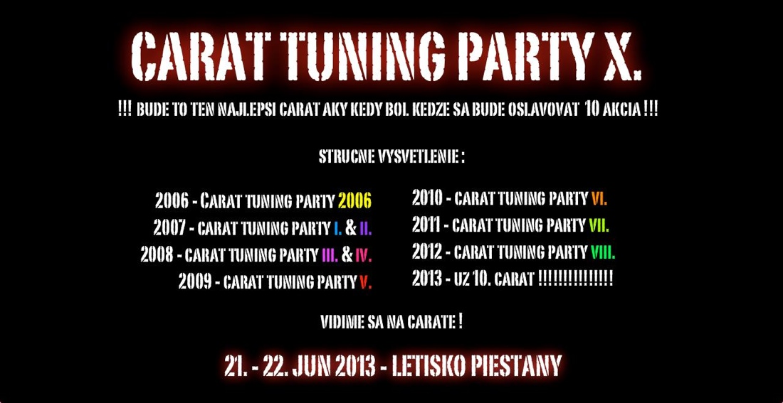 Carat Tuning Party Piešťany 2013